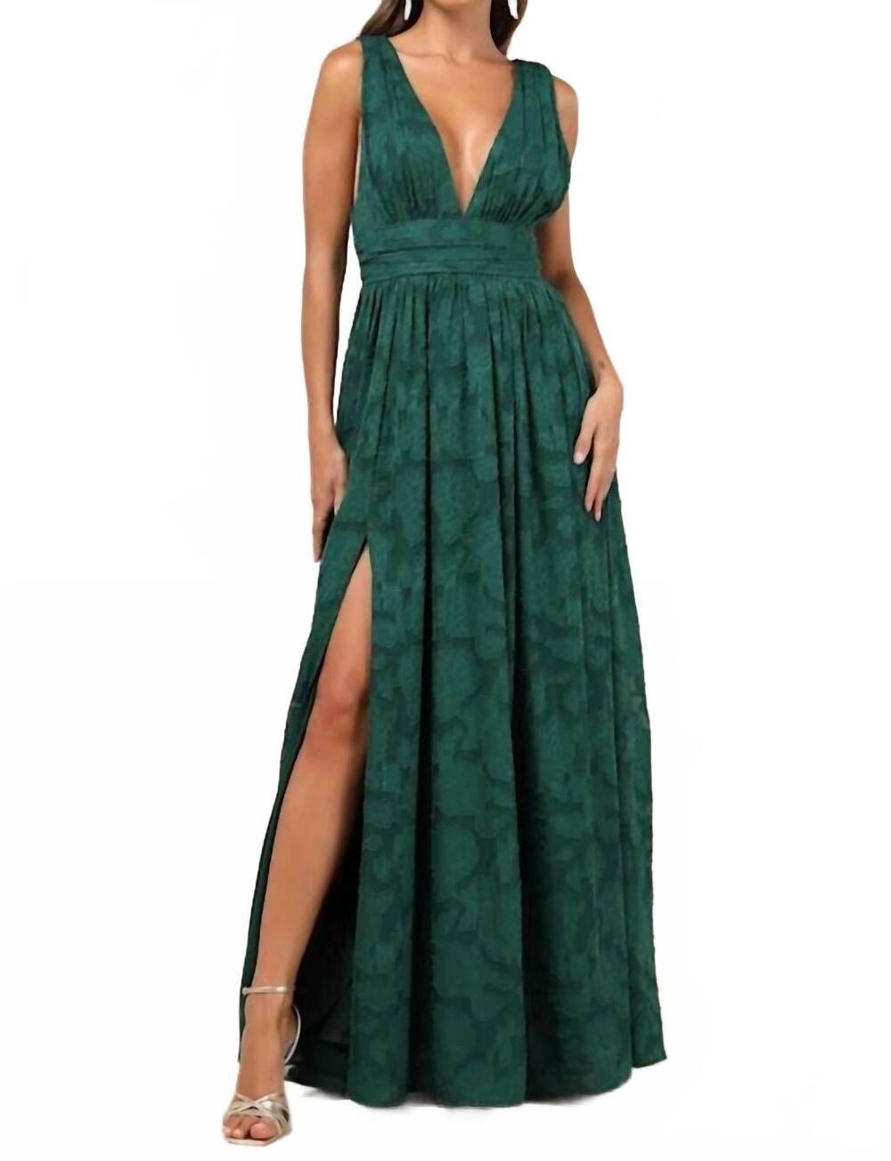 NEW LULUS sweet sophistication burnout floral maxi dress in green